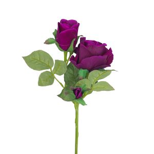 Vara Rosa Terciopelo con Dos Pimpollos