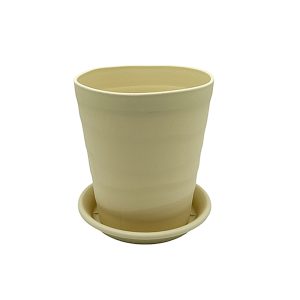 Maceta Plástica con Plato 16cm de alto