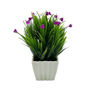 Mini Flor con Pasto en Maceta