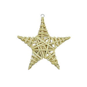 Estrella de Mimbre Mediano Natural