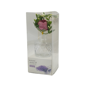 Aromatizador Florero de Vidrio con Peonias y Claveles