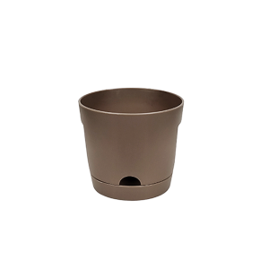 Maceta de Plástico con Plato Grande + Sistema de Riego Lateral