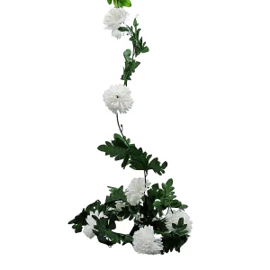 Guía de Flor Crisantemo con Hojas
