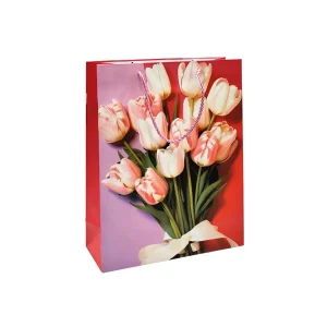 Bolsa de Regalo Diseño Ramo de Flores 40cm Alto