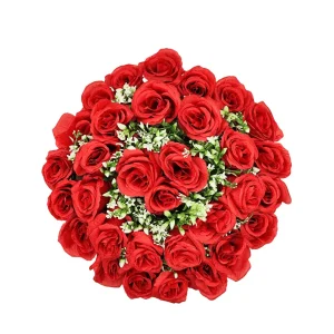 Corona Arreglo de Rosas con Hojas 34 cm